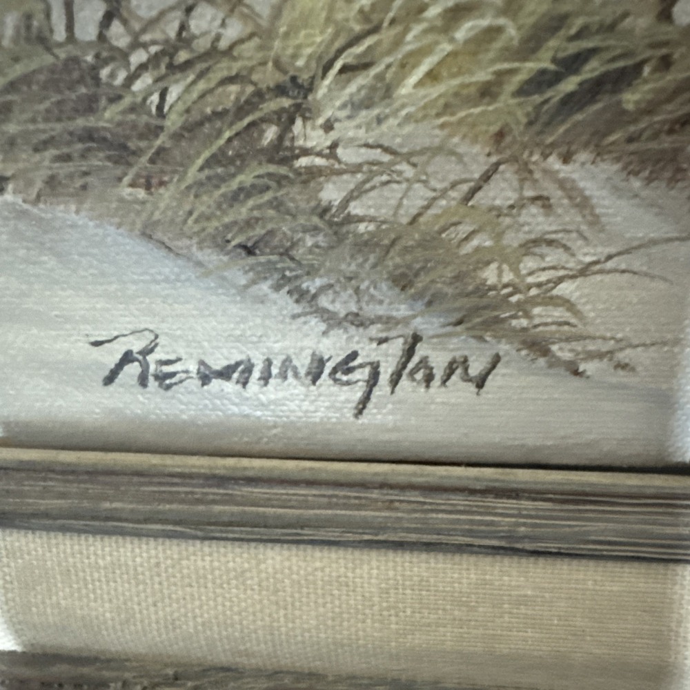 Remington Signed Original Seascape Beach w/Lighthouse Oil Painting Canvas 8X10 - Picture 8 of 14